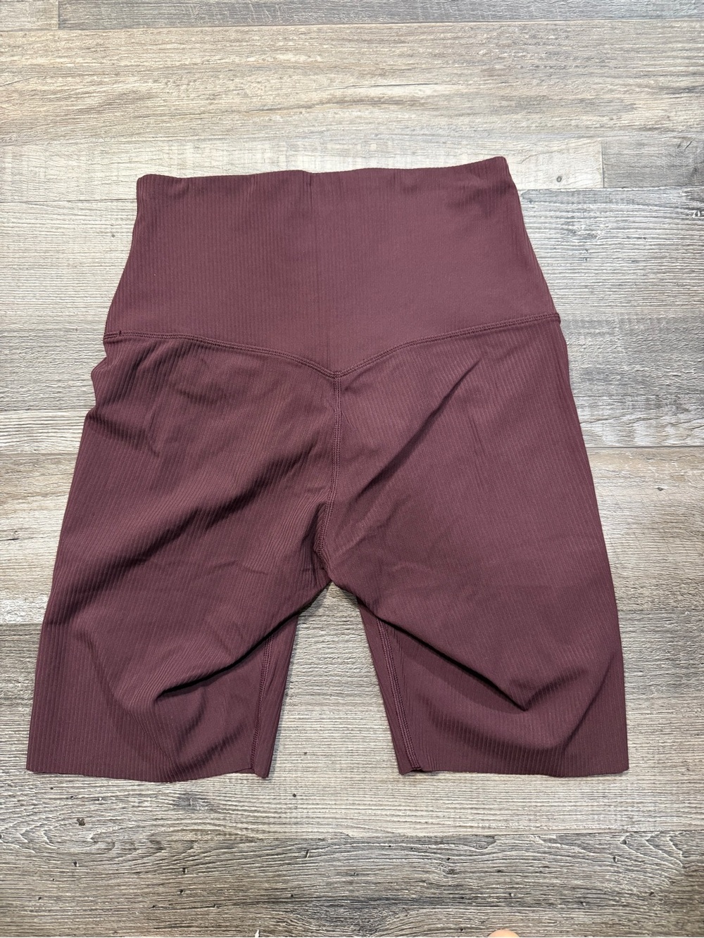 Nike Zenvy Ribbed High-Rise 8" Biker Shorts Dark Red InfinaSoft HF1414-652 - Picture 4 of 4